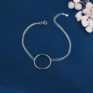 Open Circle Bracelet in Sterling Silver, Silver or Gold or Rose Gold,  Geometric Circle Bracelet, Minimalist Jewellery