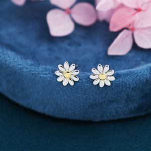 Little Daisy Flower Stud Earrings in Sterling Silver - Cute Flower Blossom Earrings  -   Fun, Whimsical