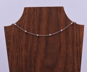 Choker Satellite Chain in Sterling Silver, Choker Necklace, Minimalist Geometric Style